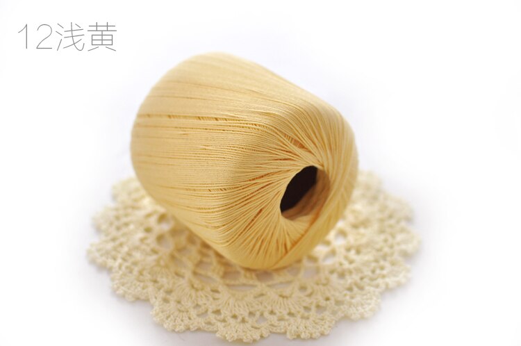 Hilo de encaje para tejer, hilo de algodón puro para tejer, mantel de verano, número 5, 400 g/lote, ZL4006: color 12