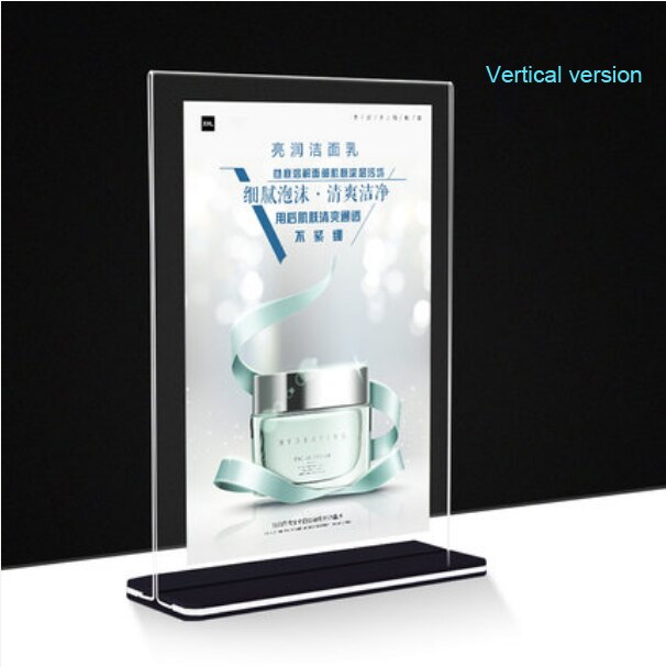 Acrylic Table Card Rack L-shaped Table Card Desktop Billboard Price Tag Table Price List Menu Display Card Picture Frame: Vertical version / 150x100mm