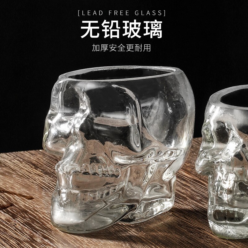 80-350ml ins glasskalle vinglas whisky sprit specialformad personlighet halloween vinglas cocktailglas