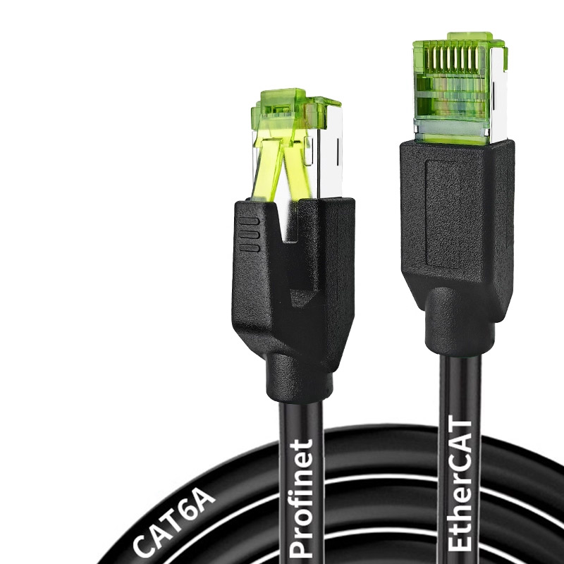 CAT6A Industrial Network Cable Servo High Flexible Profinet Gigabit EtherCAT Double Shield Router Cable Anti-interference: Dark Grey / Under 5Pcs