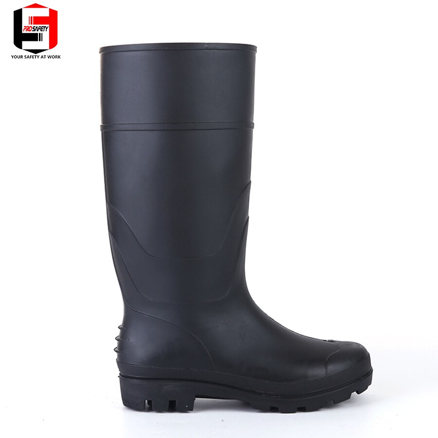 PRO SAFETY Food Industry Working Boots Ladies Horse Rubber Riding Boot Rain Boots & Mining gumboots Non-Slip PVC Black
