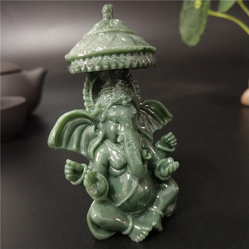 Lord ganesha statue buddha elefant gud skulpturer figurer menneskeskabte jade sten håndværk hjem have dekoration buddha statuer