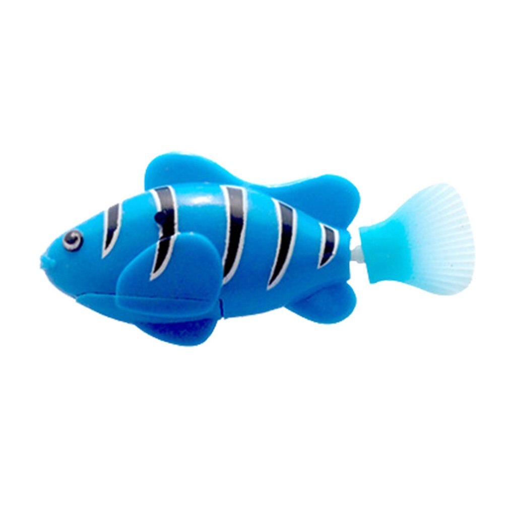 Mini bionisk fiskeri legetøj magisk le bao fisk undervands elektrisk svømning verden dybhavs elektronisk sensing fisk baby bad: Blå