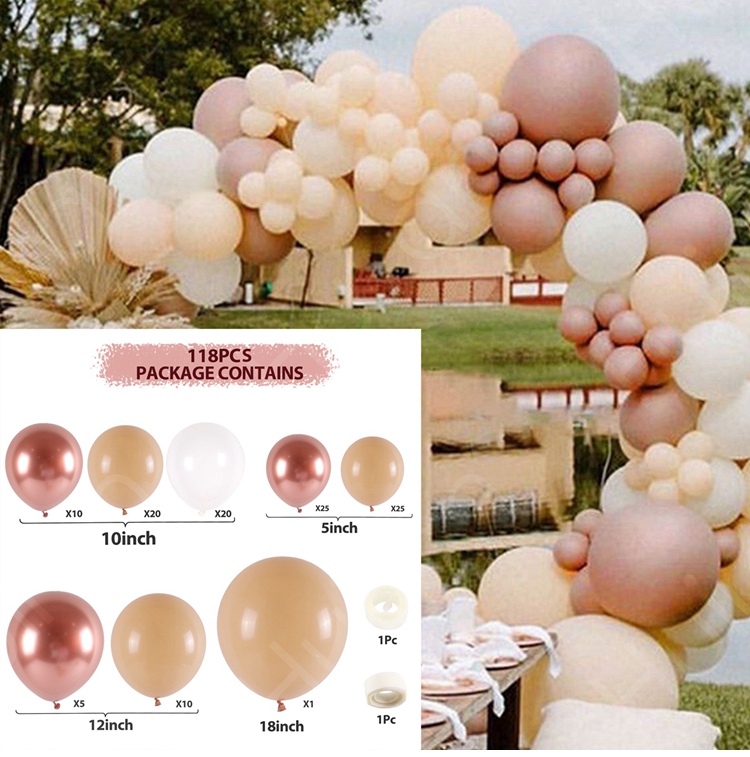 Zarte rosa Gold Ballon Girlande Bogen Bausatz Hochzeit Geburtstag Party Dekoration Erwachsene freundlicher Baby Dusche Dekor Ballon Hochzeit liefert