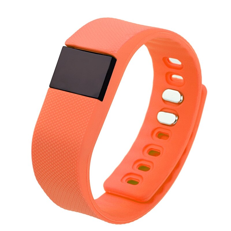 Pulsera del sueño podómetro Fitness actividad Tracker pulsera Fitness reloj de pulsera inteligente banda: Naranja