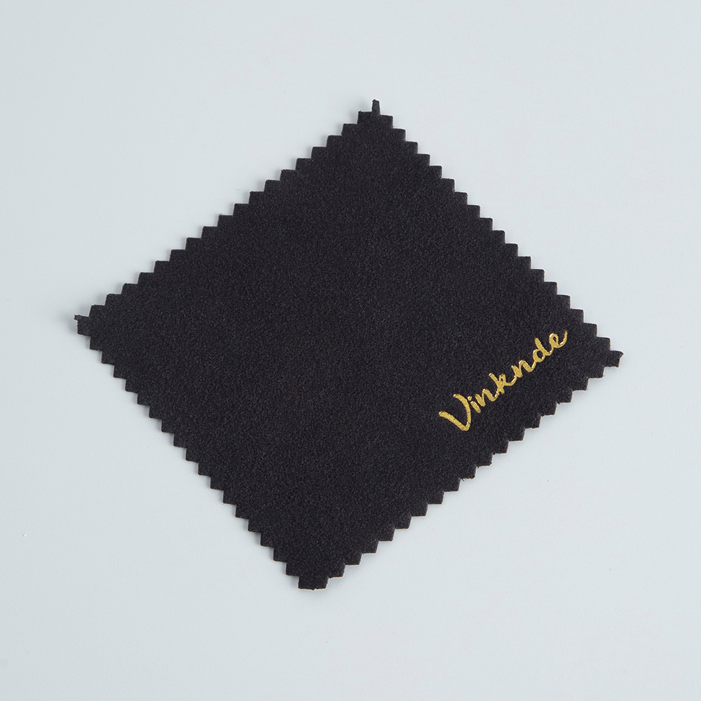 100 st. polerdukar, anpassad logotyp, silverrengöringsduk, mjuk, rengörande trasa, avtorkningsduk, silver, guld, smyckesverktyg: 45cm / Rodiumpläterad