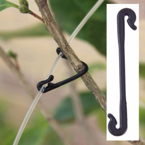Cordel de sujeción para plantas, pinzas para tomate, enrejados de jardín, enredadera, soporte para sujetar plantas, 100 Uds.