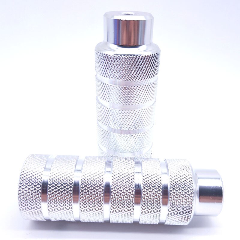 Pedales de hierro para bicicleta de montaña BMX, reposapiés de eje, antideslizantes, 38x110mm, 2 uds.: Silver-aluminum