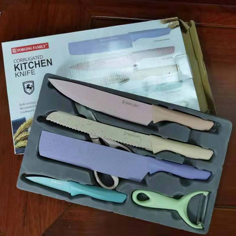 Tool Suit Stainless Steel Knife Ceramic Knives Set Covers Seven Is A Set Of Set Of Knife In The Kitchen: Burgundy