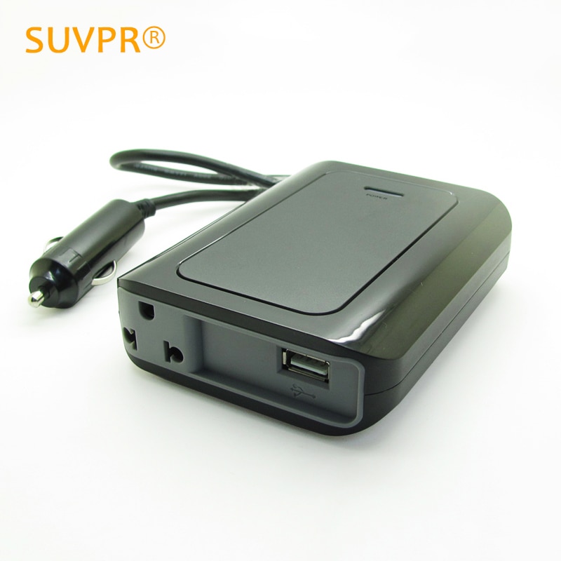 Ultradunne SUVPR 12 v naar 220 v auto omvormer 200W auto voltage converter laptop charger power adapter