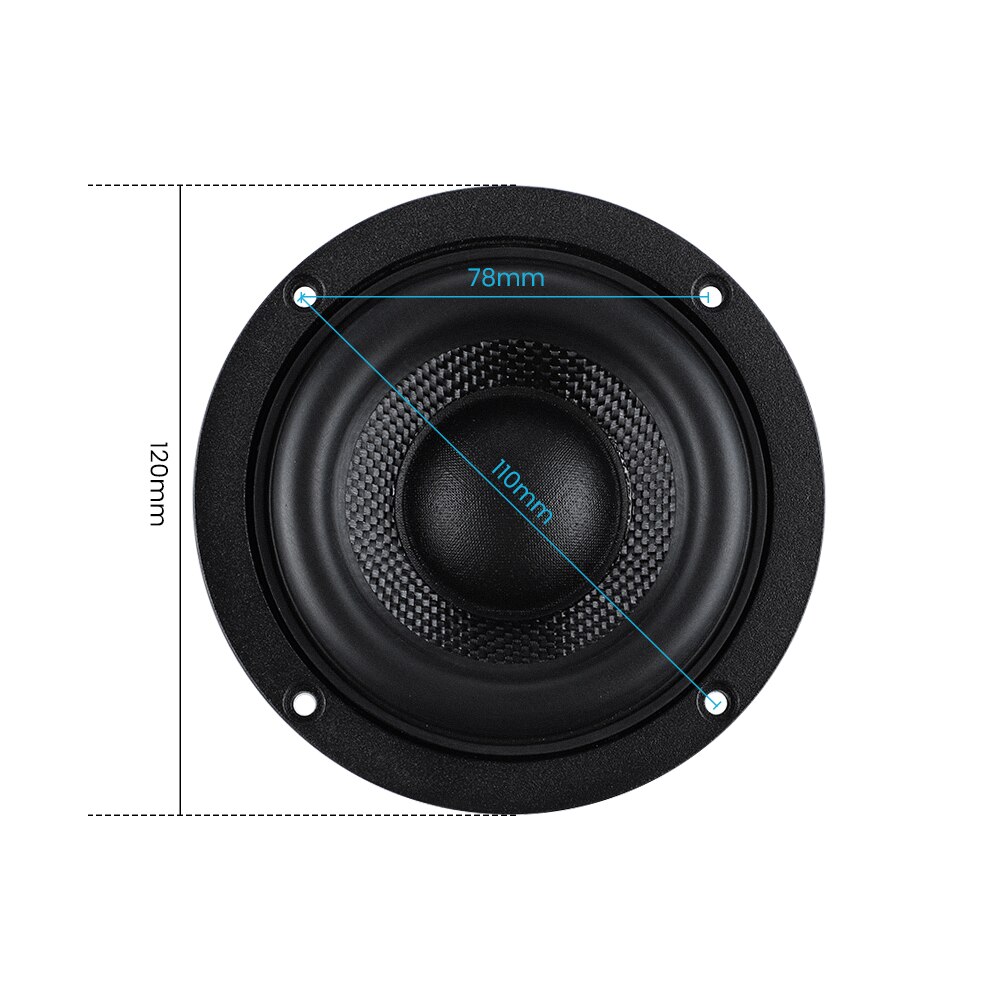 AIYIMA-altavoz Subwoofer de 4,5 pulgadas, Hifi, 4/8 Ohm, 50W, fibra de vidrio, para lavabo, graves profundos, altavoz magnético grande, 1 ud.