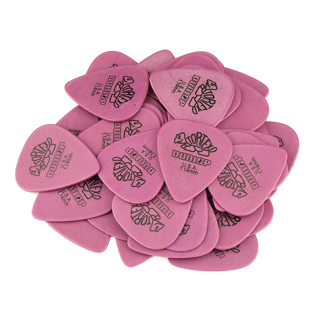 100Pcs Dunlop Plectrums Voor Elektrische Gitaar Bas Parts Accessoires 6 Soorten Dikte Plectrum: 1.14mm