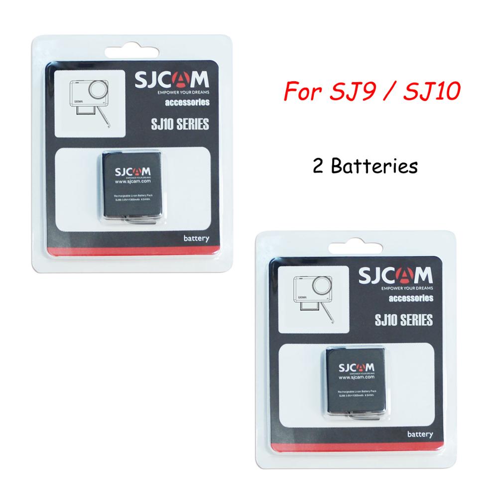 Batería Universal SJCAM SJ9/SJ10, 2 baterías, batería recargable de iones de litio de 1300mAh para cámara de la serie SJCAM SJ9/SJ10