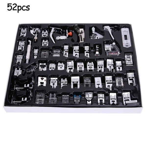 32 PCS Domestic Sewing tools Machine Foot Feet Snap On For Brother Singer Set Presser Foot Singer Useful Sewing Props: 52pcs