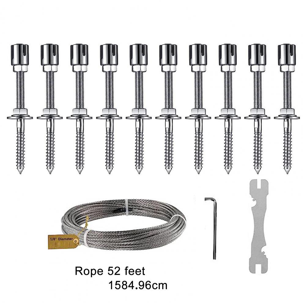 Masonry Climbing Rope Stainless Steel Plant Climbing Rope Set for Garden Yard Flexible Wall Wire Trellis Kit with for Indoor