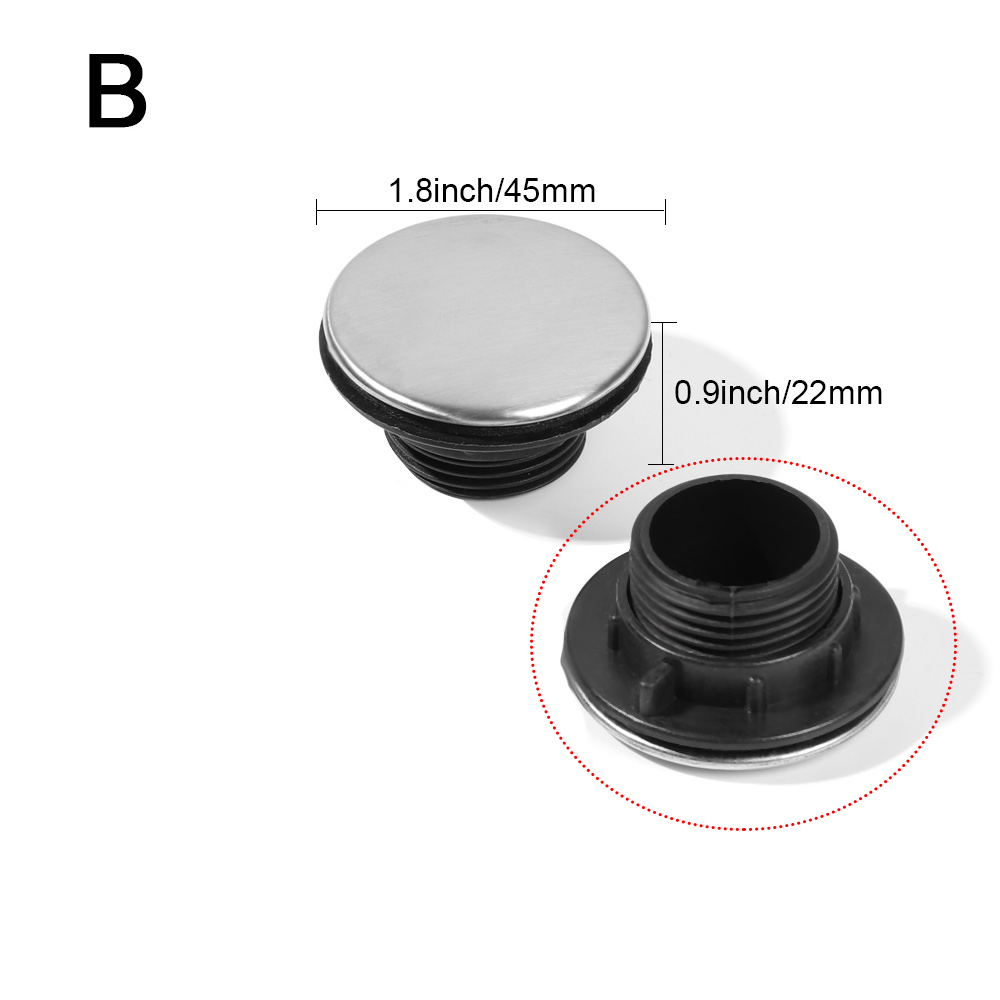 Cubierta de orificio para grifo de fregadero de cocina, piezas de sello de drenaje antifugas, tapón de orificio, accesorios de lavabo, 35/45mm: Níquel negro