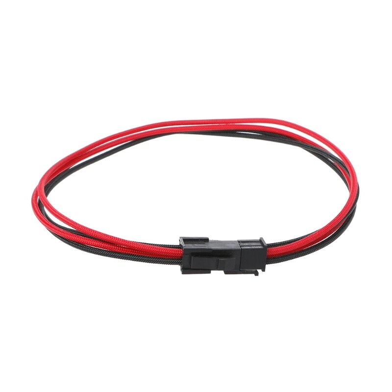 ATX EPS CPU 4PIN Female to Male 18AWG PSU Extension Power Cord/Cable with Red/Black Sleeving