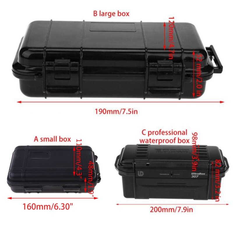 1pcs Waterproof Shockproof Box Phone Electronic Gadgets Airtight Outdoor Case