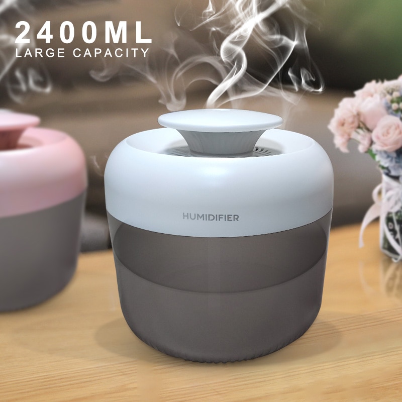 Aroma Diffuser 2.4L Grote Capaciteit Usb Ultrasone Luchtbevochtigers Home Office Geur Diffusers Met Led Licht Fogger