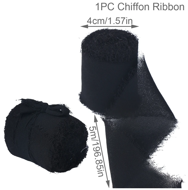 DIY randen chiffon zijdeachtige linten bruiloft uitnodiging boeket stof 4cmx5m kerstversiering cadeauverpakking: Licht Roze