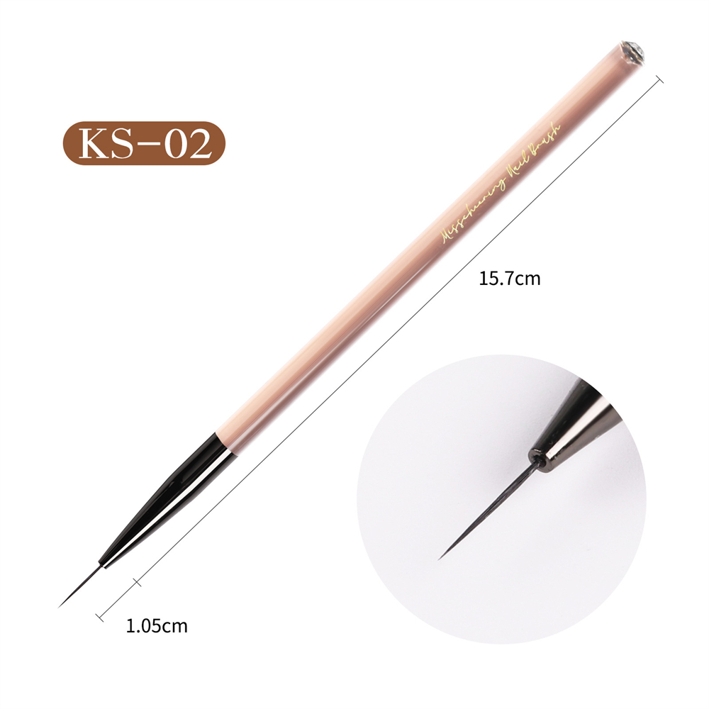 Akrylnagelkonstborste manikyrborstar nageltillbehör tillbehör målningspenna akrylgelnagelkonstverktyg borstar: Ljusgrön