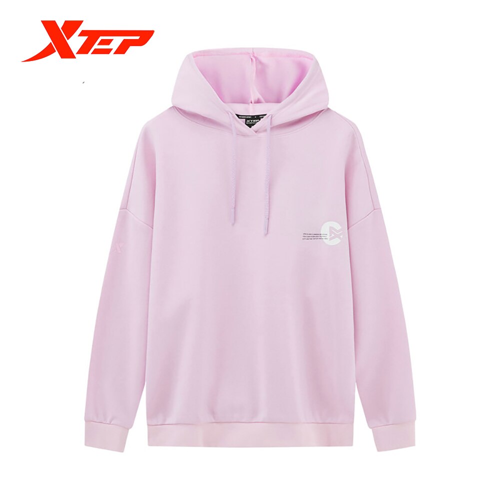 Felpa sportiva Xtep autunno inverno 2020 felpa con cappuccio allentata tendenza donna nuovo arrivo 880328050032: XS / pink