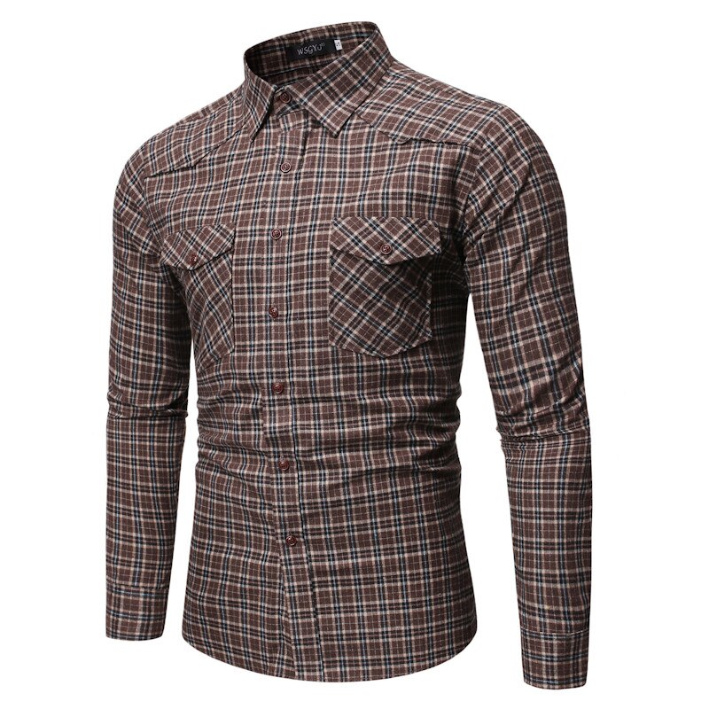 WE Fashion gebloemd slim fit overhemd lichtbruin