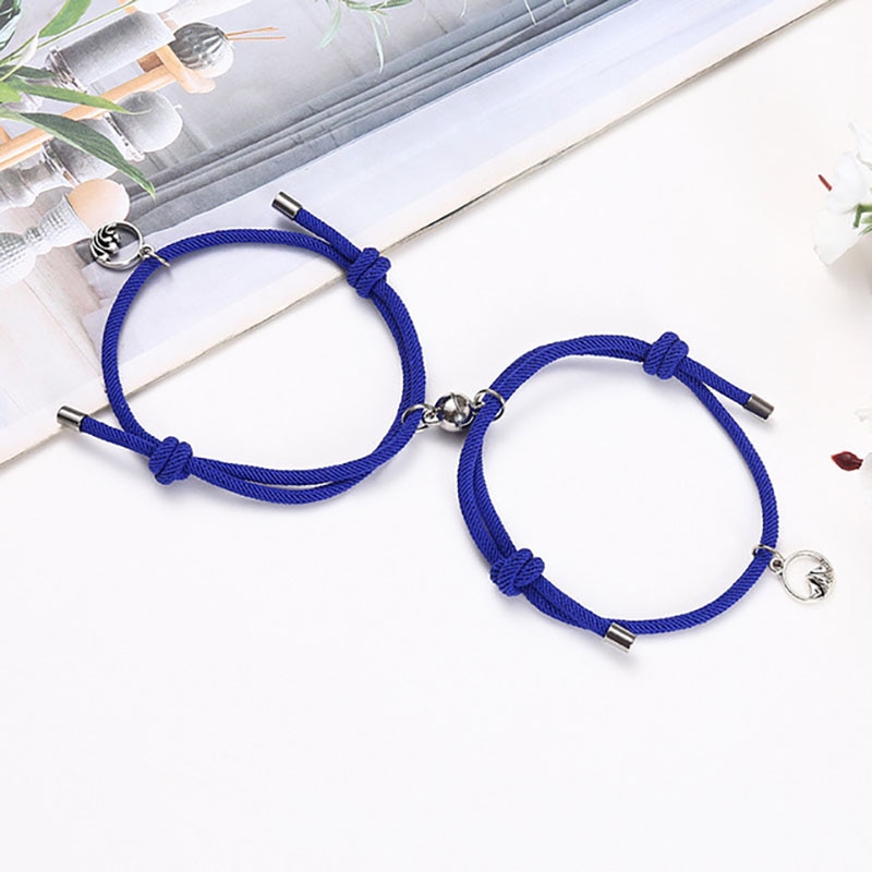 2 pièces Couple aimant personnalité créative Couple Bracelets hommes et femmes charme fille Bracelet bijoux amant saint valentin