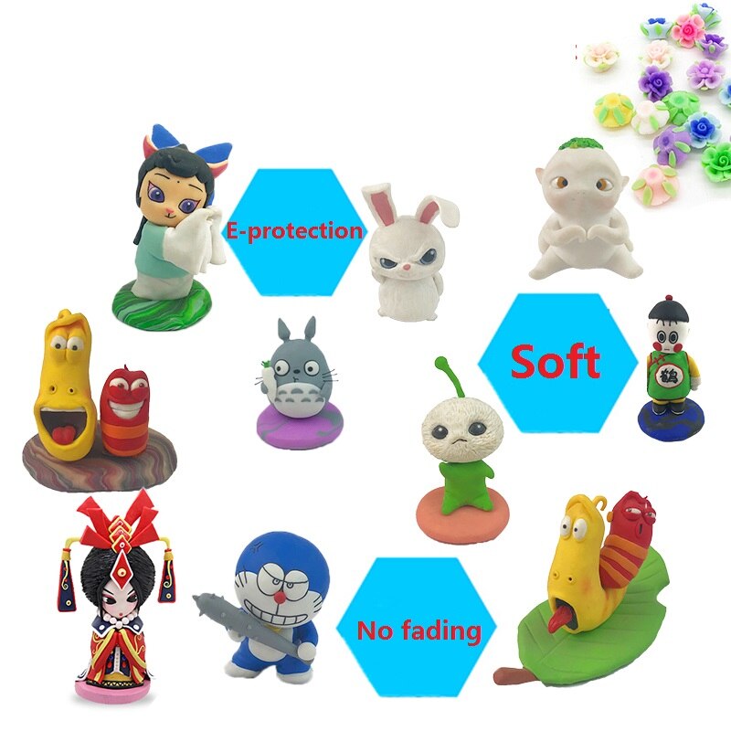2019 nya 500g mjuk lera manuell giftfri e-skydd färg lera skulptur plasticine polymer barn student