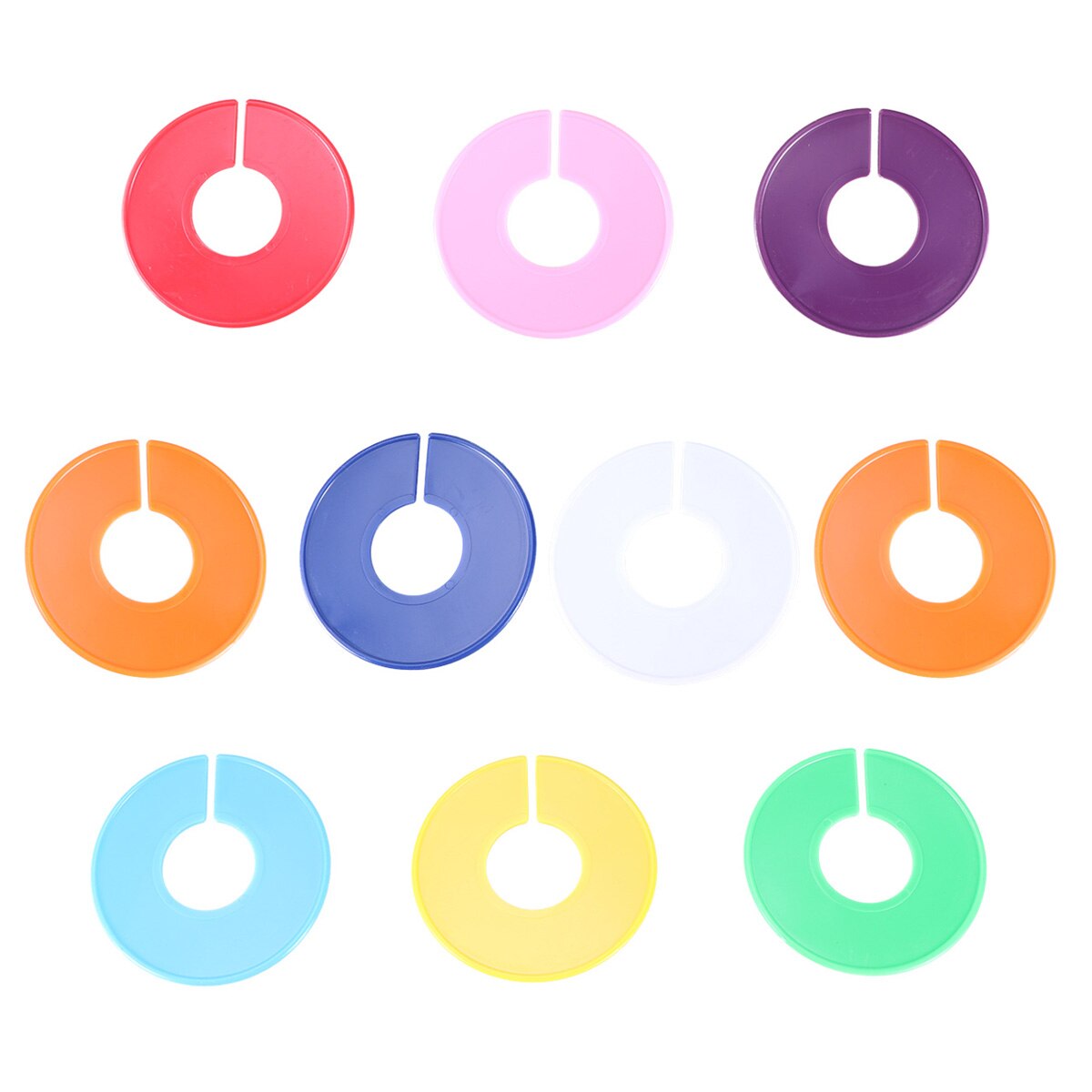 30 Pcs Plastic Clothing Size Dividers Round Closet Dividing Rings Convenient Clothes Sorting Ring (Mixed Patter)