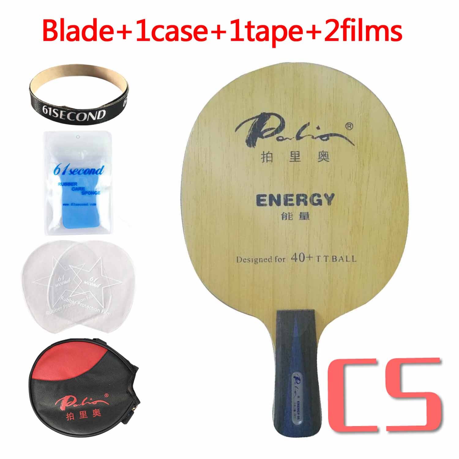 Palio ENERGY05 ENERGY 05 ENERGY-05 3Wood+2Carbon Table Tennis Blade for PingPong Racket: CS with YBM case