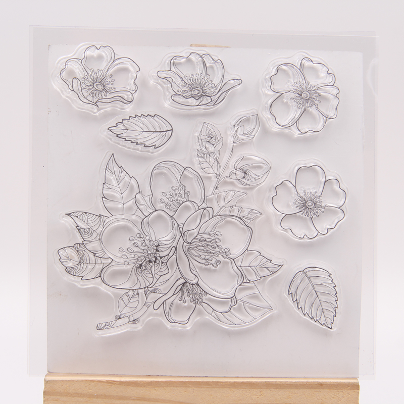 Zfparty Bloemen Transparant Clear Siliconen Stempel Voor Diy Scrapbooking/Fotoalbum Decoratieve Duidelijke Stempel