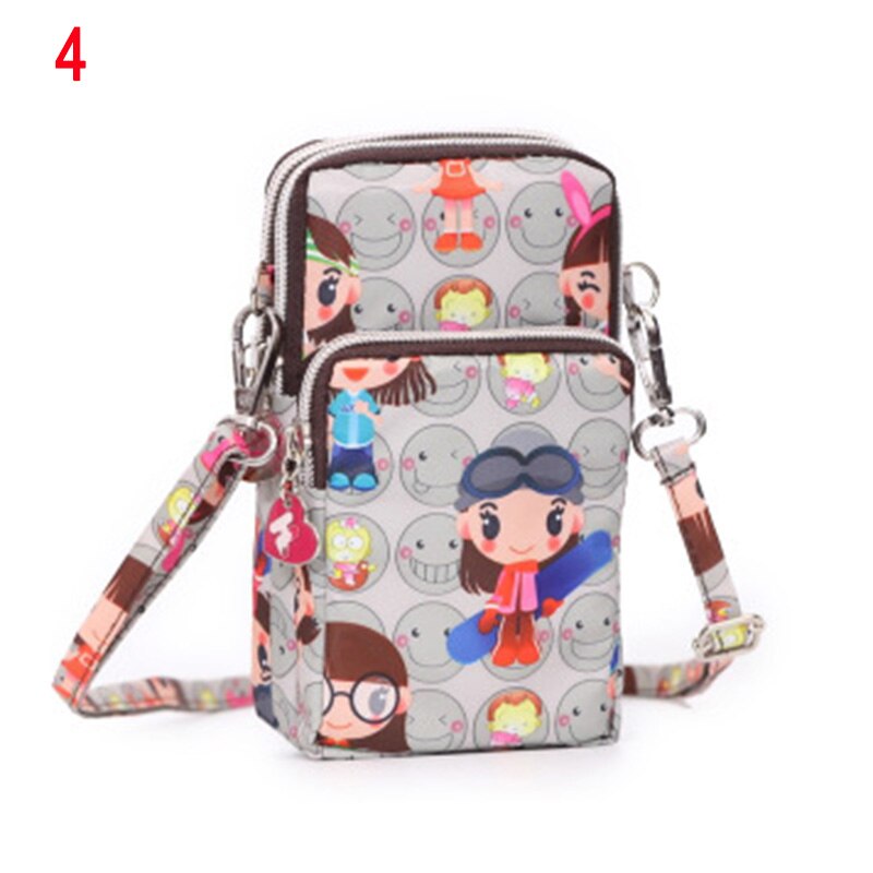 Crossbody carteira durável waterpoor moeda bolsa de telefone celular dos desenhos animados impresso mini bolsa de ombro 9x5x17.5cm: 4