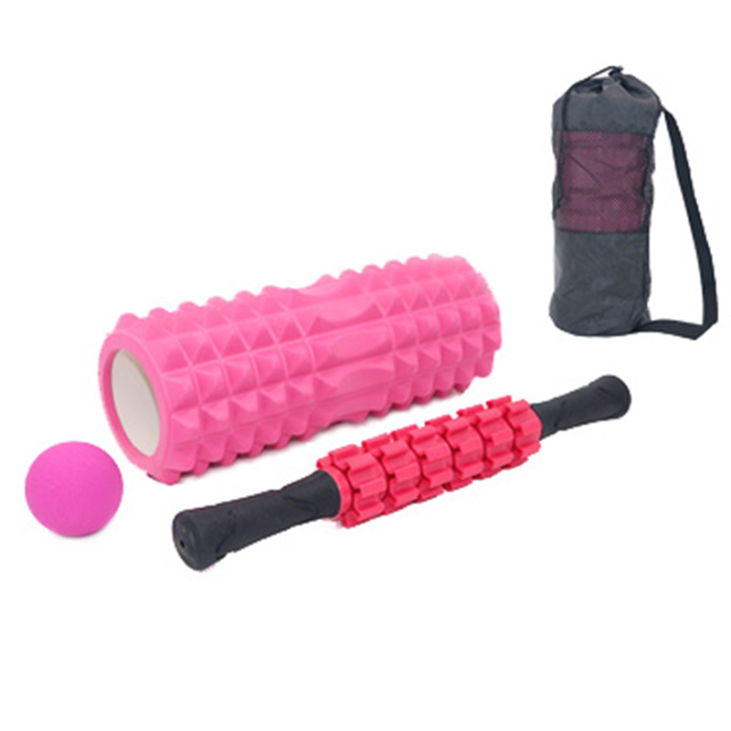 Yoga Foam Roller Column Fitness Pilates blocks Massage Sticks Balls Train Gym Massage Grid Trigger Point Therapy Physio Exercise: Pink2