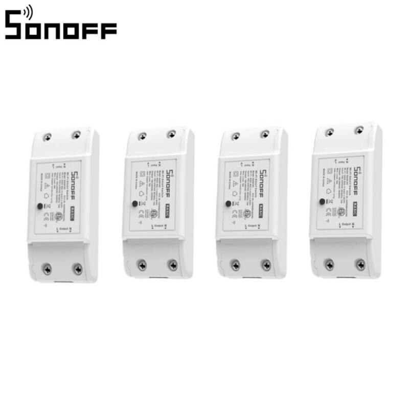 SONOFF Basic R2 10A WiFi DIY Smart Switch Remote Controller Smart Home Light ON/OFF Module Work With EWeLink Alexa Google Home: 4 pcs