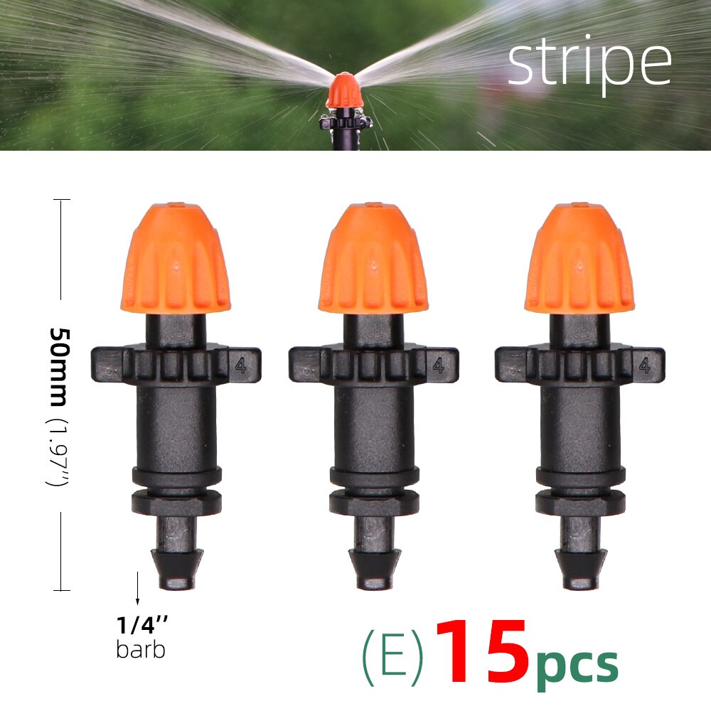 15PCS 90°/180°/360°/Strip Garden Watering Nozzles Irrigation Spraying Sprinklers Angle Optional Stakes Barbs Screw Connectors: Ex15pcs