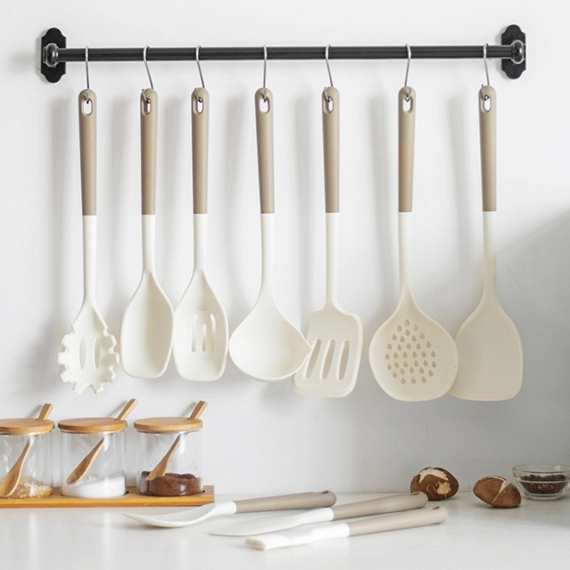 Kitchen Silicone Kitchenware Set Cooking Spatula Colander Rice Spoon Ladle Spaghetti Claw Oil Brush Tools for Baking