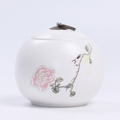 JIA-GUI LUO 800ML Tee Caddies Tee Caddie Keramik Kasten Reise Lagerung Pu'er Tee Kasten Tee zubehör dekoration D039