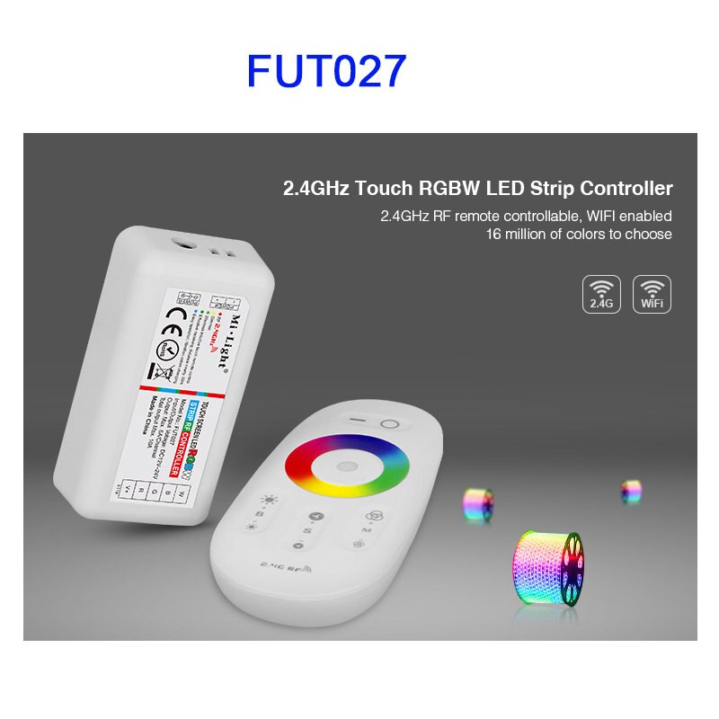 Miboxer 2.4g led strip dimmer touch dual hvid/rgb/rgbw led strip controller fut 020/ fut 021/ fut 022/ fut 025/ fut 027/ fut 028: Fut 027