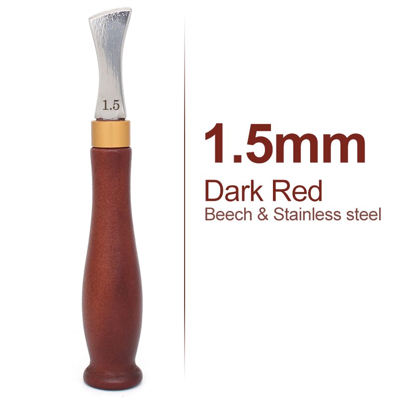 1.0-2.5Mm Leathercraft Gereedschappen Lederen Boog Rand Sector Ondiepe Groef Randen Koud En Warm Druk Lijn Punch Inbedding draad: Dark Red 1.5mm