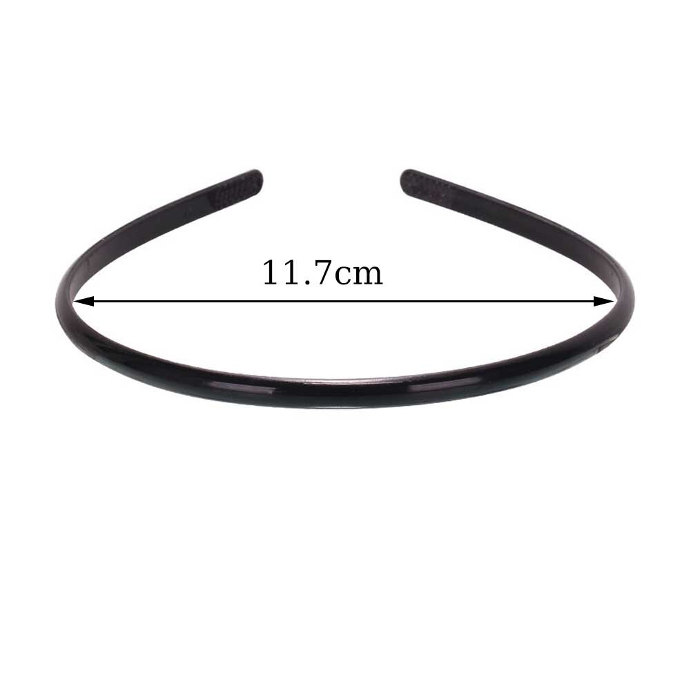 Bandeau large noir Simple 0.5/0.6/0.8/1.2/2/2.5cm, bandeau en plastique pour filles et femmes, cerceau de tête antidérapant à dents, accessoires pour cheveux DIY: YELLOW