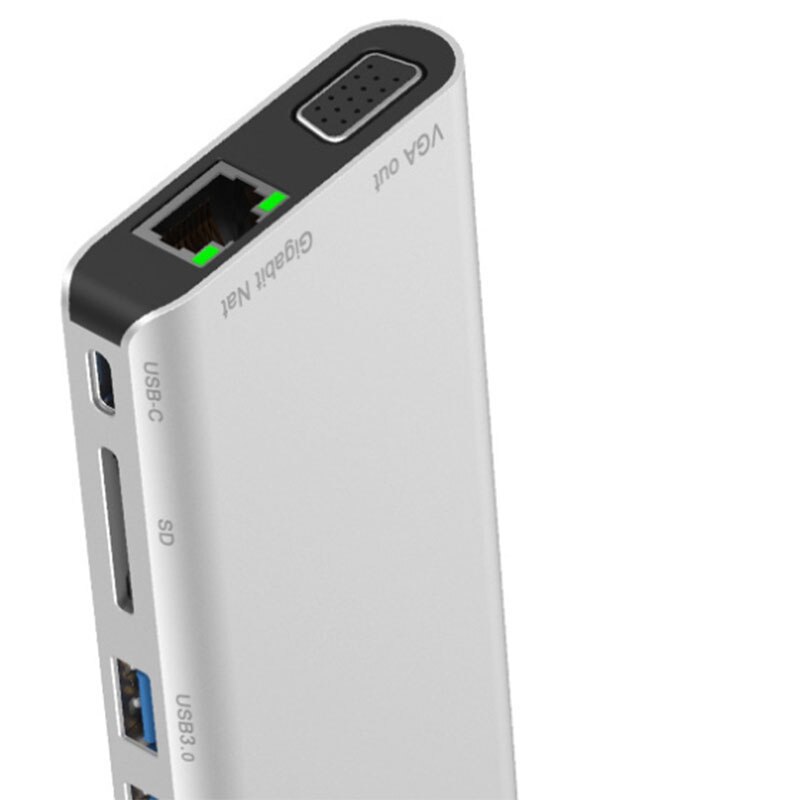 USB-C TO HDMI VGA HUB Docking Station Type-C Docking Station Multifunctional Card Reader