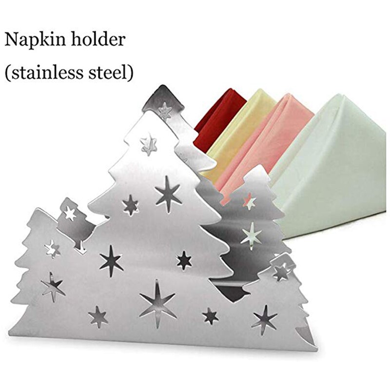 Treformet serviettholder bord serviettholder papirhåndklestativ metall stående serviettholder for kjøkken restaurant par
