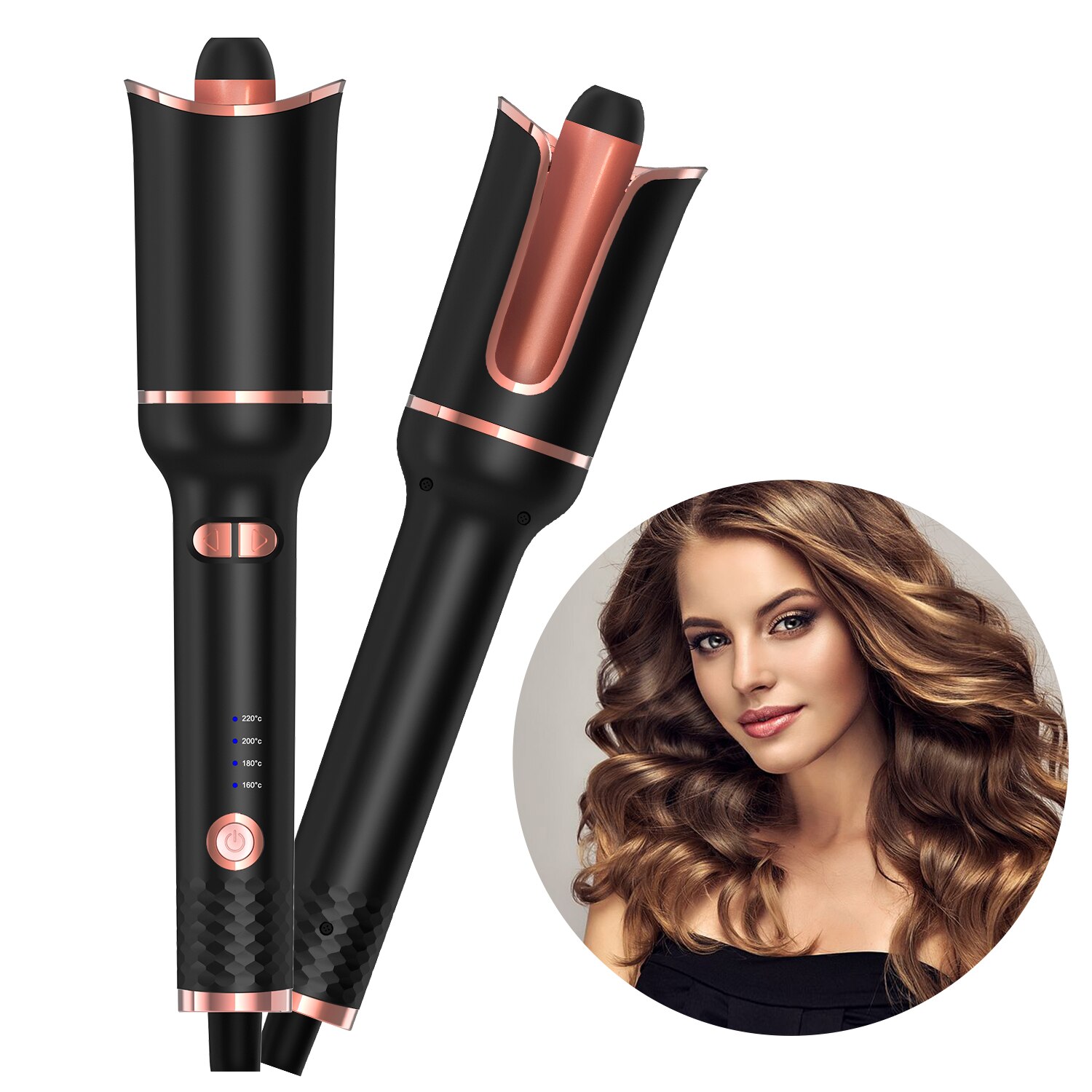 Electric Rotating Large-capacity Automatic Curling Wand Lazy Does Not Hurt Hair Perm Negative Ion Rose Curling Wand