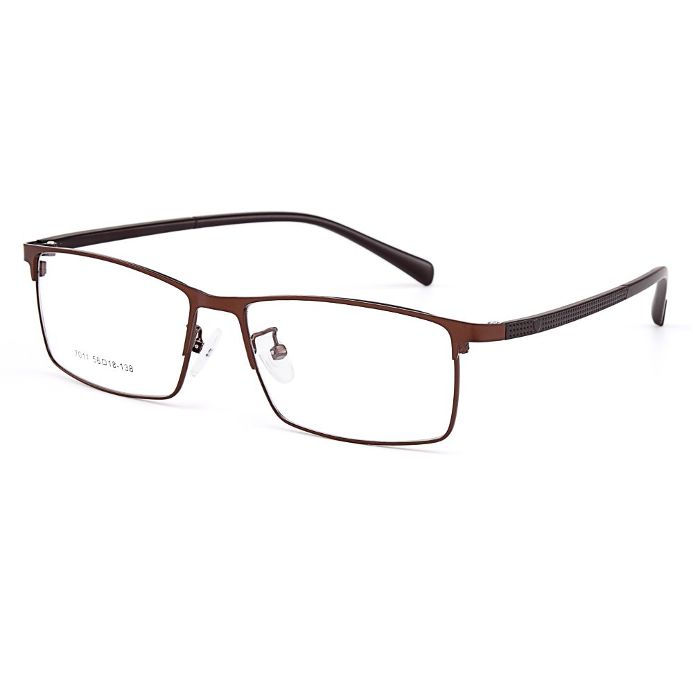 Gmei Optical Men Titanium Alloy Eyeglasses Frames for Men Eyewear Flexible Temples Legs IP Electroplating Alloy Spectacles Y7011: C4
