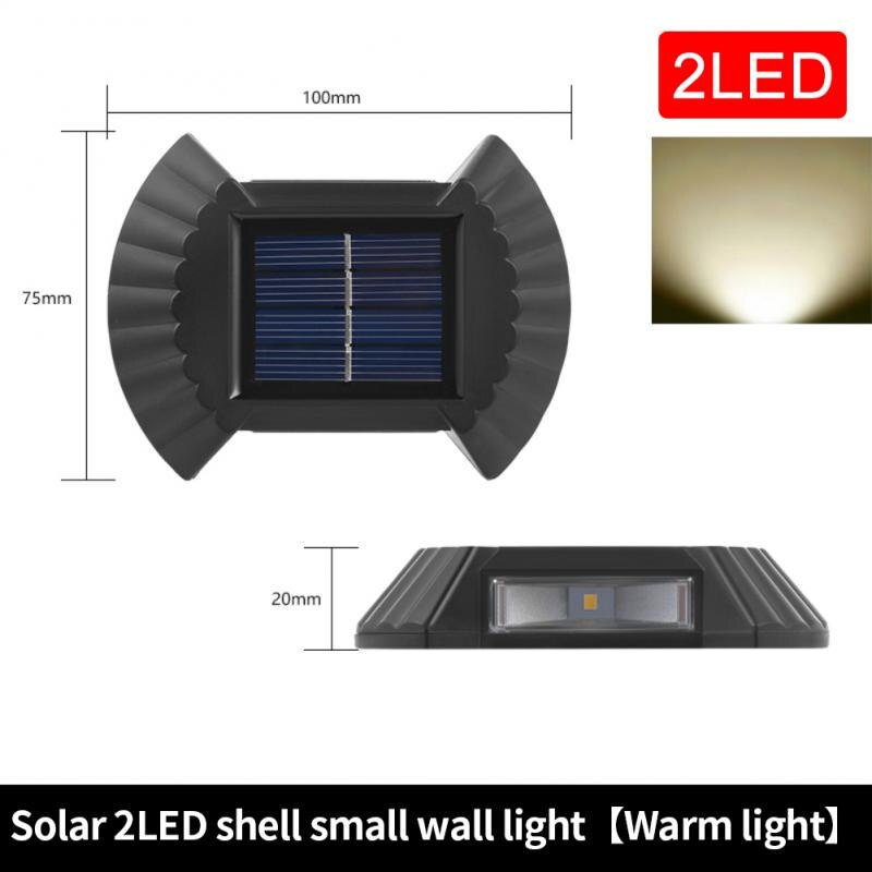 1PC doprowadziło lampa słoneczna zewnętrzne wodoodporne ścieżki światła ścieżka dziedziniec patio kroki lampy ogrodowe oświetlenie ganku oświetlenie zewnętrzne doprowadziło lampa: 2LED ciepło 1szt