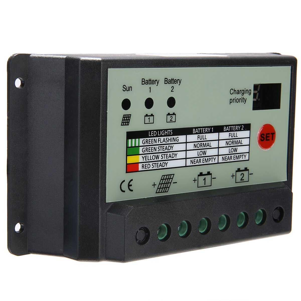 20A 12V/24V Batterijen Dual Batterij Solar Laadregelaar Regulator Solar Power Controllers Voor Elektrische Apparatuur & levert