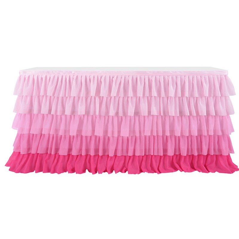 Falda de mesa de tul de arcoíris de unicornio, falda de mesa de sirena, faldas de tutú para Baby Shower, cumpleaños, boda, decoraciones de despedida de soltera: 183x77cm / C