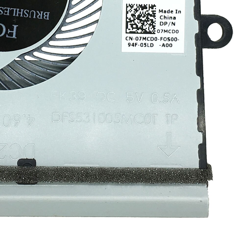 5V Kühllüfter Dell Dell Inspiron CPU Kühllüfter – Für Modelle 15 5575, 5570, 3583, 5593, 07MCD0 Dell Inspiron 15 7559