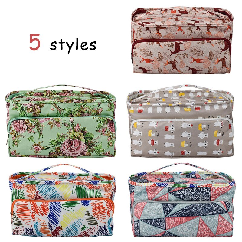 Knitting Needles Sewing Set Storage Bag Crochet Hooks Needle Thread Yarn Storage Bag DIY Organizer Holder Wool Crochet Hooks